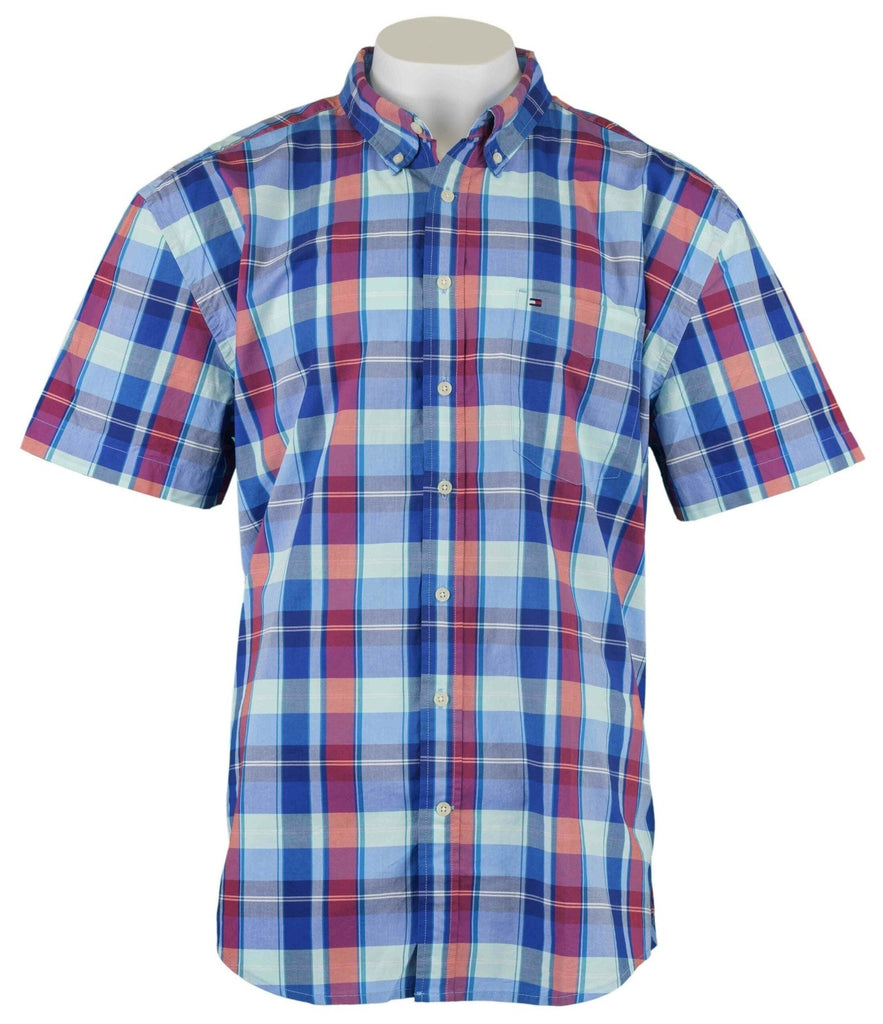 Tommy Hilfiger Men's Classic Fit Buttondown Short Sleeve Woven Shirt