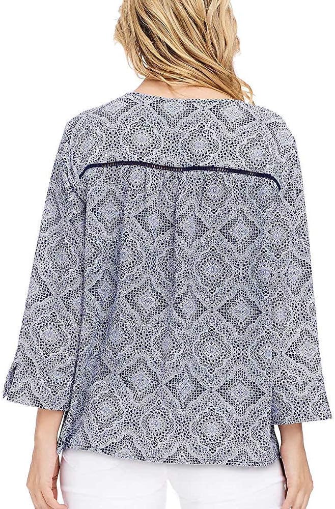 Fever Women's 3/4 Sleeve Blouse Top Shirt