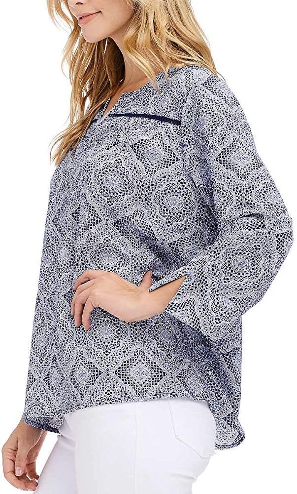 Fever Women's 3/4 Sleeve Blouse Top Shirt