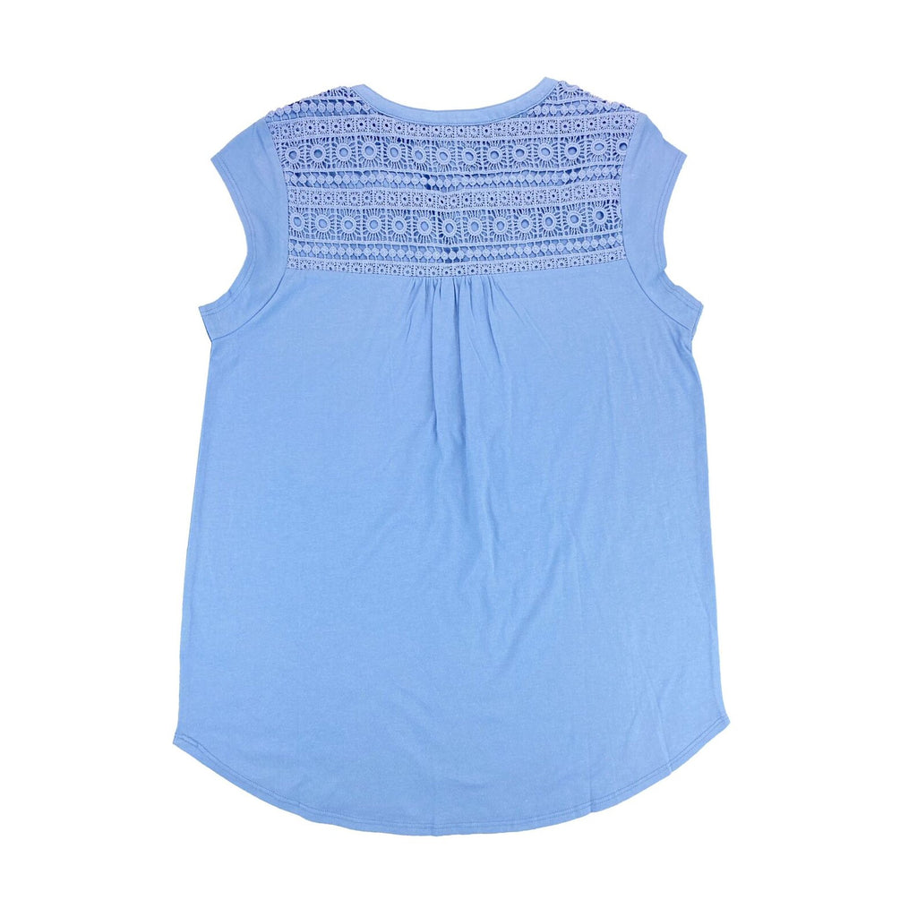 Orvis Women's Anna V-Neck Top With Crochet Lace Inserts