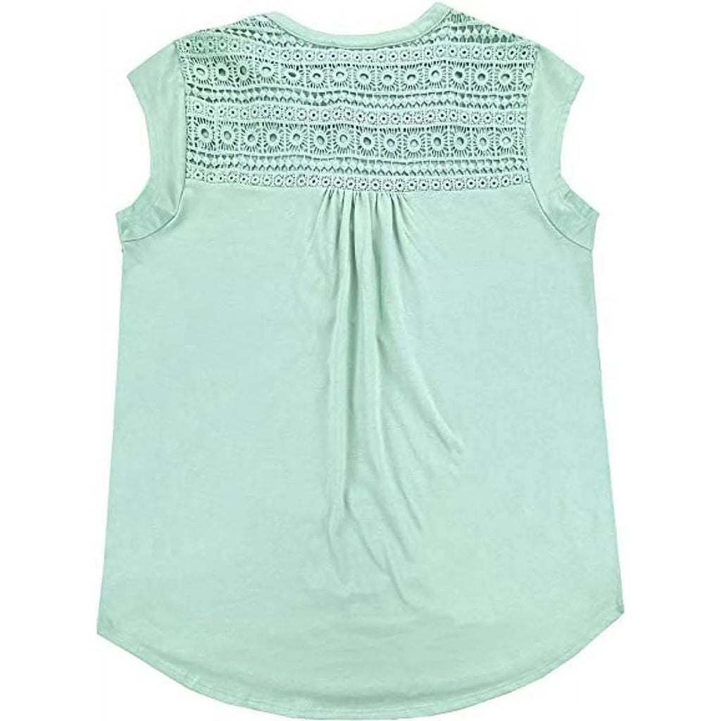 Orvis Women's Anna V-Neck Top With Crochet Lace Inserts