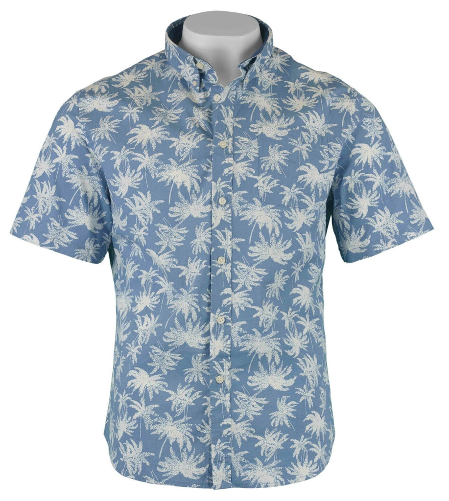 Jachs Men's Tropical Shirt Short Sleeve Medium Stretch Cotton Fabric Button Front