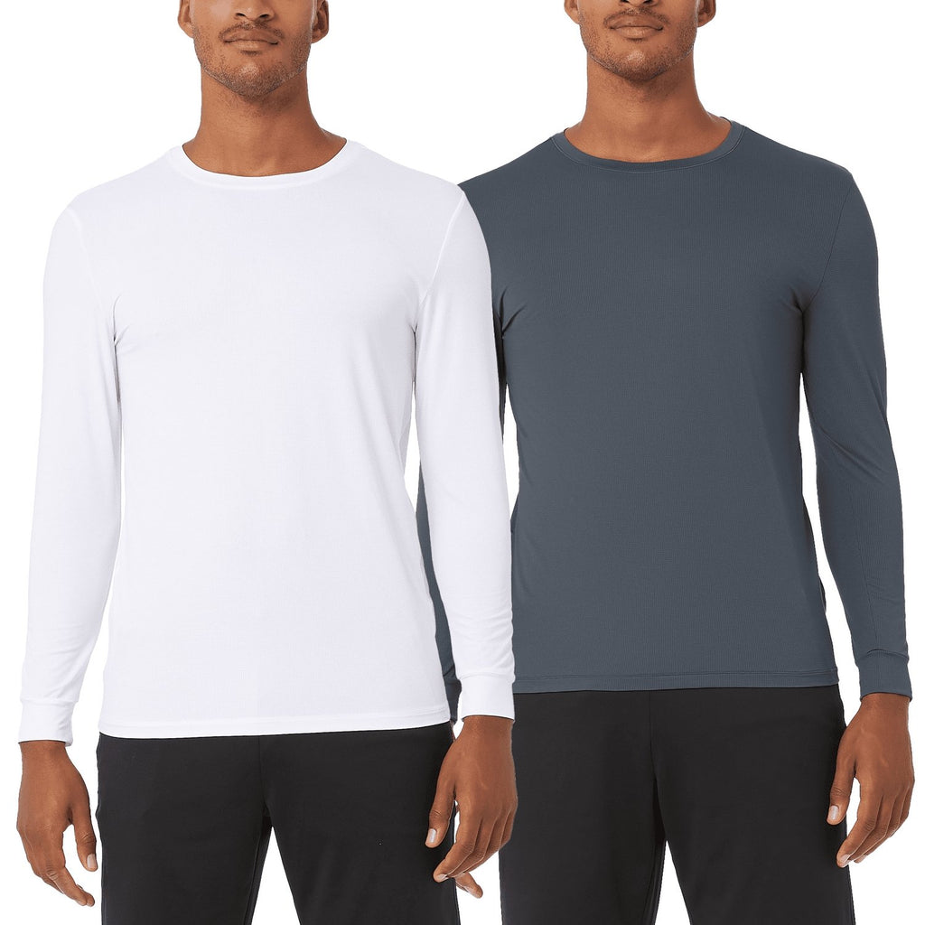 32 Degrees Cool Men's Air Mesh Long Sleeve Crew Neck 2-Pack