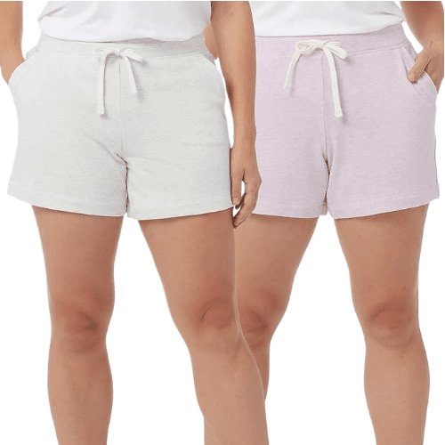 32 Degrees Women's Ultra Soft Cotton Blend Shorts 2-Pack