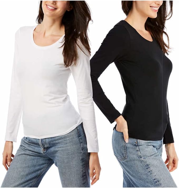Lucky Brand Women's 2 Pack Long Sleeve Tee