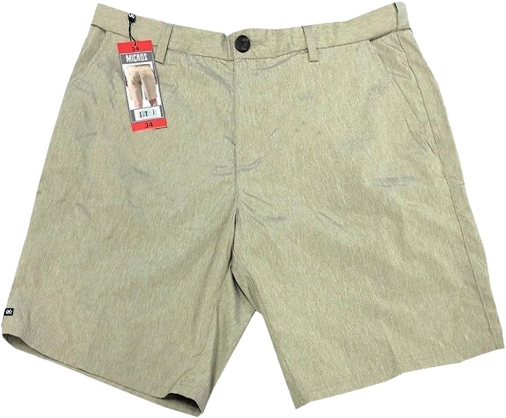 Micros Men's Matt 4-Way Stretch Flat Front Standard Fit Shorts