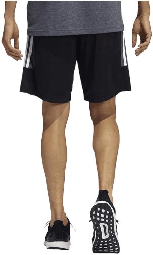 Adidas Men's 3 Stripe Shorts With Zipper Pockets