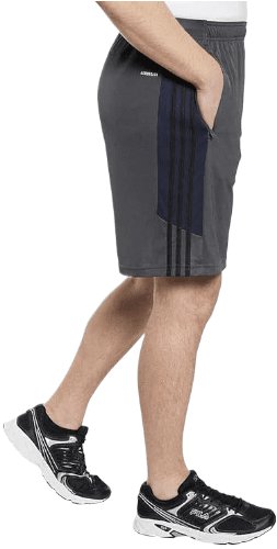 adidas Men's 3 Stripe Shorts with Zipper Pockets