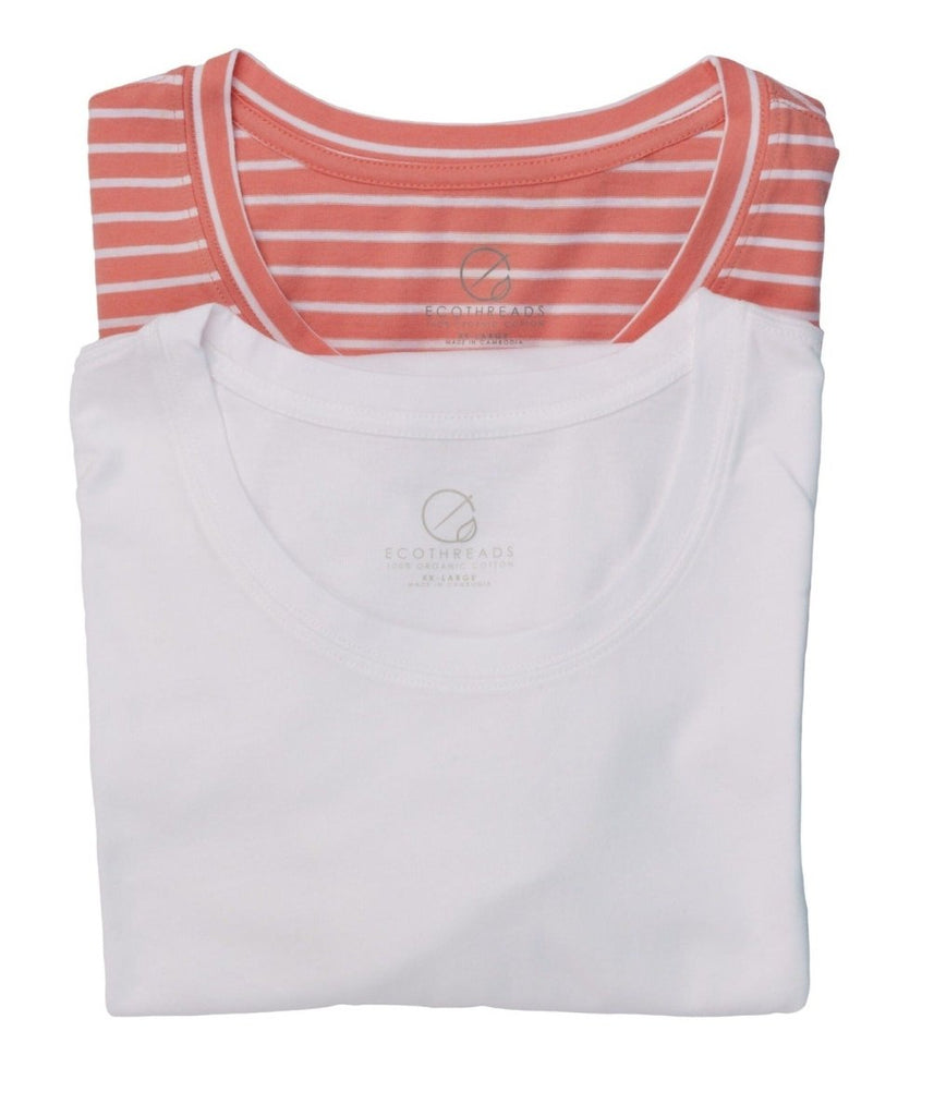 EcoThreads Women's 2-Pack Short Sleeve T-Shirt