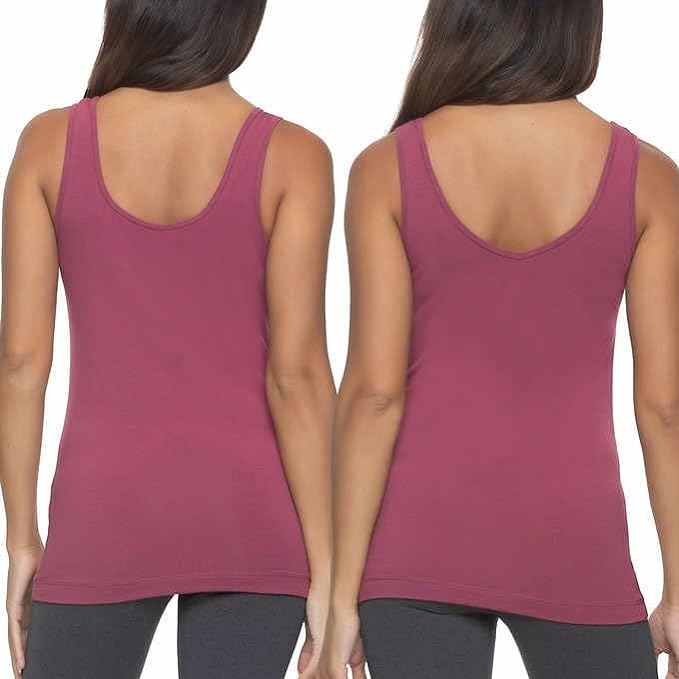 Felina Women's 4-Pack Reversible Cotton Tank Top