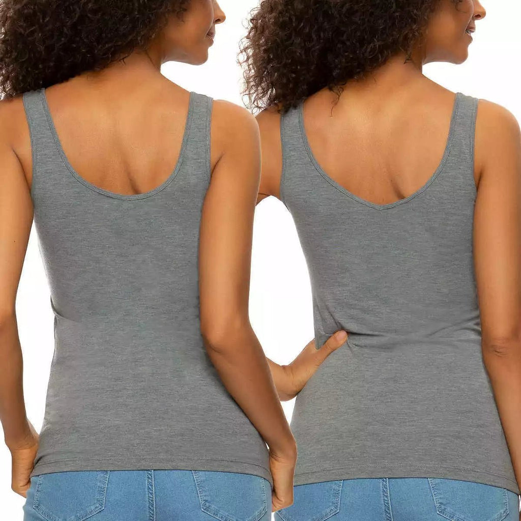 Felina Women's 4-Pack Reversible Cotton Tank Top