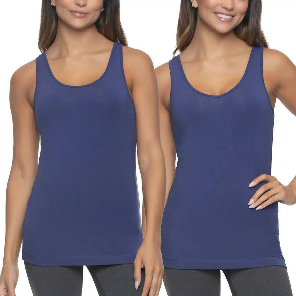 Felina Women's 4-Pack Reversible Cotton Tank Top