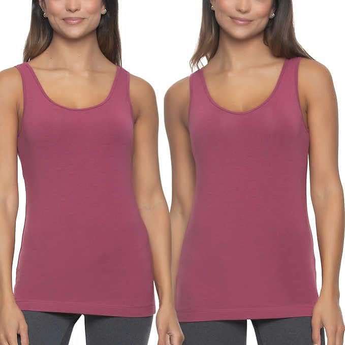 Felina Women's 4-Pack Reversible Cotton Tank Top