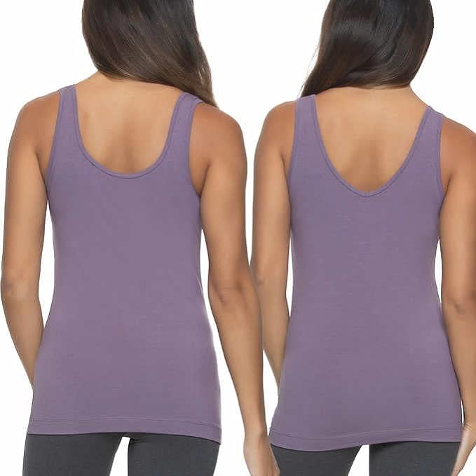 Felina Women's 4-Pack Reversible Cotton Tank Top