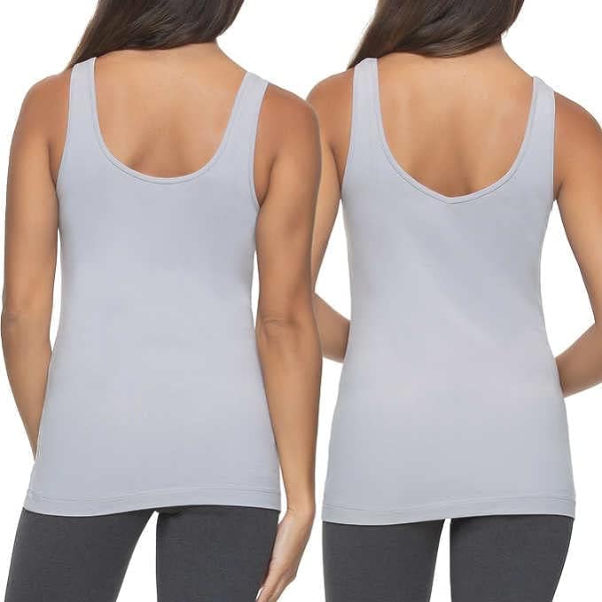 Felina Women's 4-Pack Reversible Cotton Tank Top