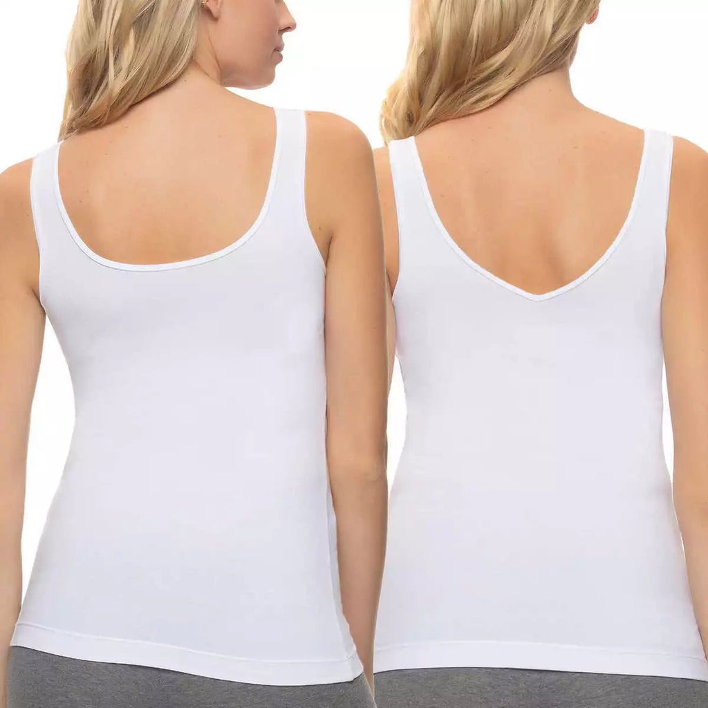 Felina Women's 4-Pack Reversible Cotton Tank Top