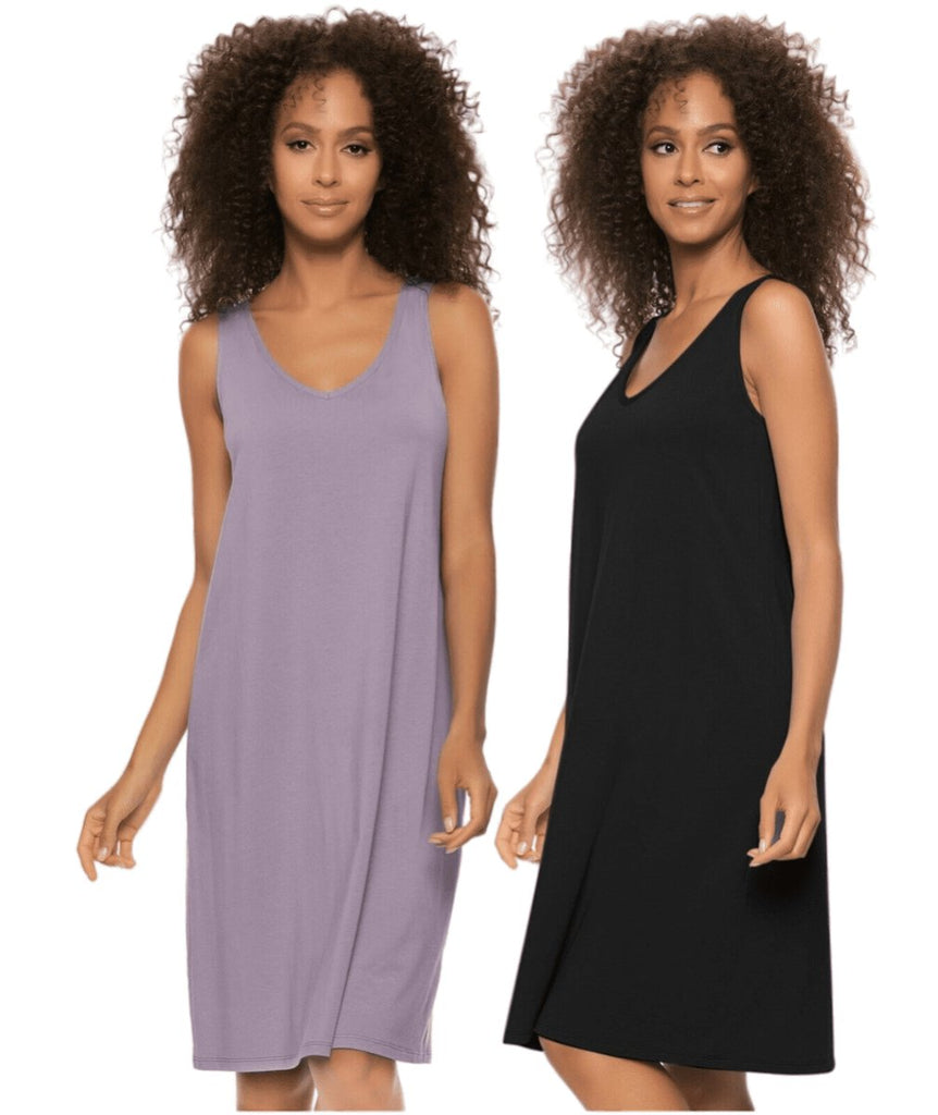 Felina Women's Cotton Modal Stretch Sleep Dress - 2-Pack
