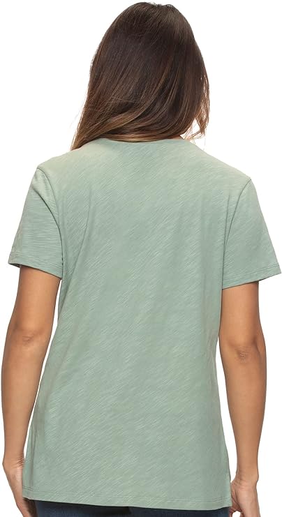 Felina Women's Slub Jersey V-Neck Tee Short Sleeve T-Shirt