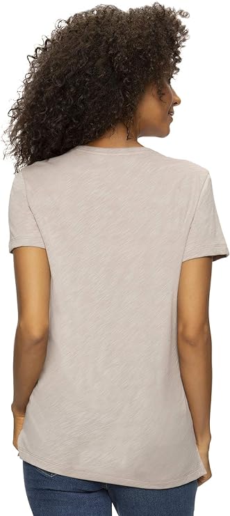 Felina Women's Slub Jersey V-Neck Tee Short Sleeve T-Shirt