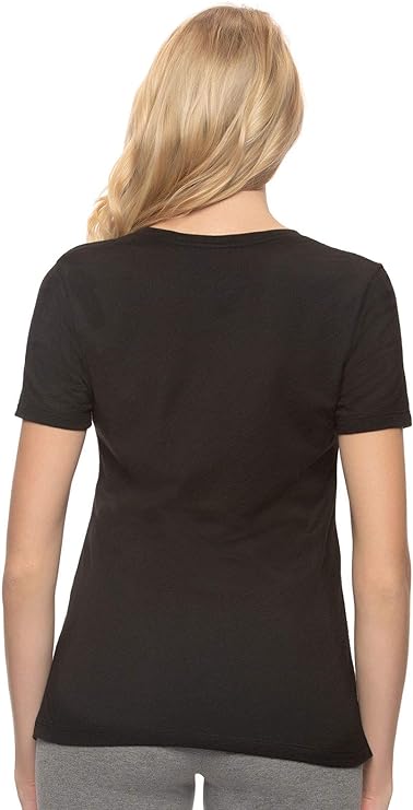 Felina Women's Slub Jersey V-Neck Tee Short Sleeve T-Shirt