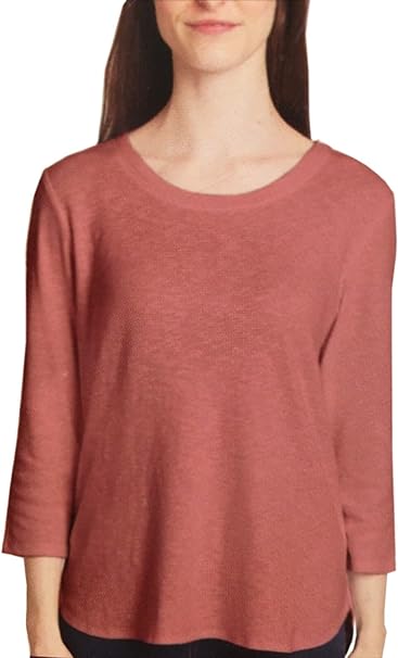 Gloria Vanderbilt Women's 3/4 Sleeve Slub Tee