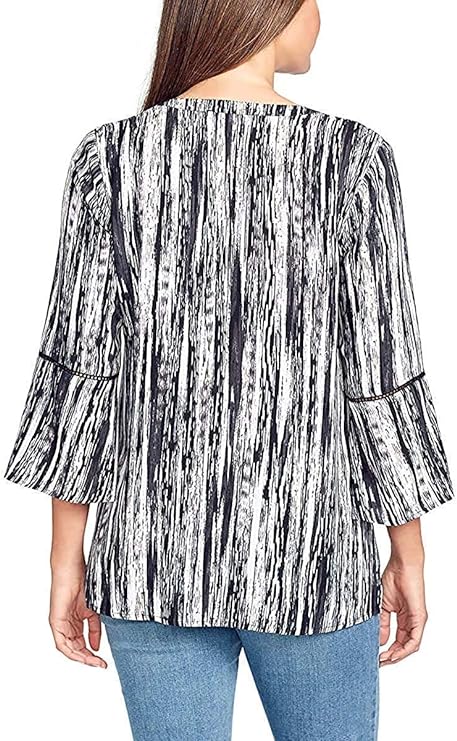 Gloria Vanderbilt Women's Nova Flutter Sleeve Blouse