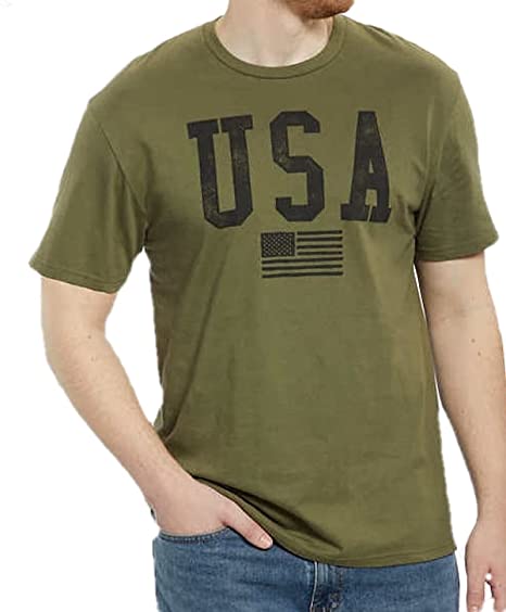 Great American Lakes and Timber Men's Short Sleeve Patriotic Graphic T-Shirts