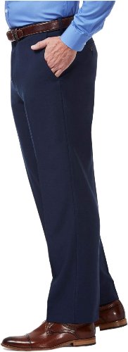 Haggar Men's Super Flex Waistband Performance Stretch Straight Fit Pants