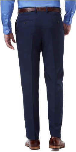 Haggar Men's Super Flex Waistband Performance Stretch Straight Fit Pants