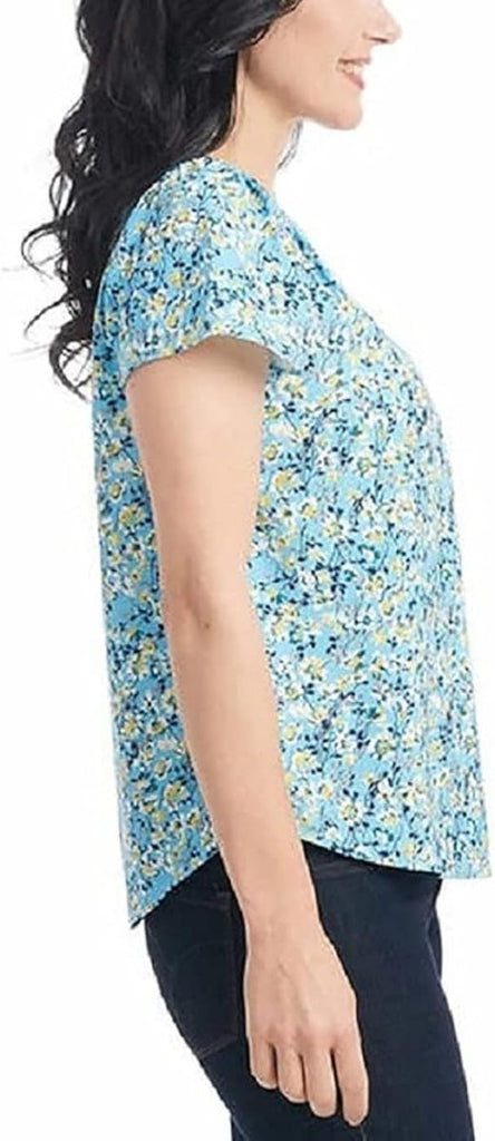Hilary Radley Women's Printed Blouse Top