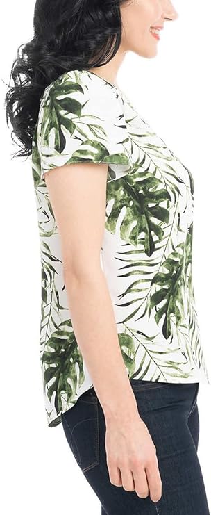 Hilary Radley Women's Printed Blouse Top