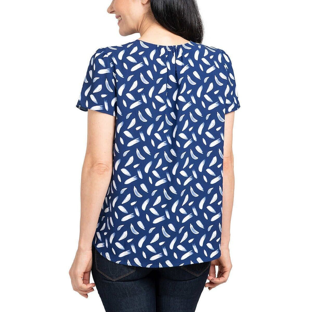 Hilary Radley Women's Printed Blouse Top