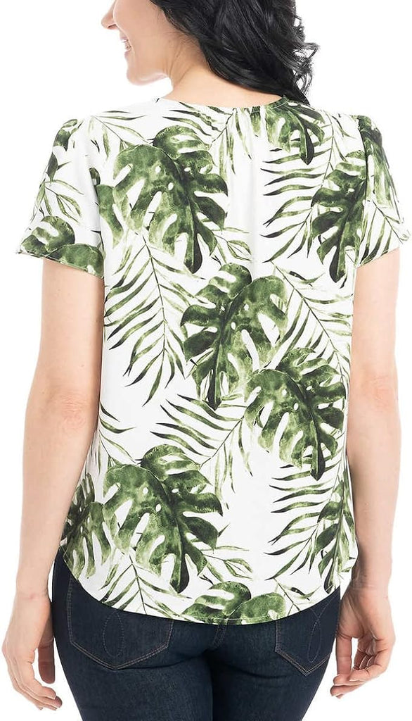 Hilary Radley Women's Printed Blouse Top