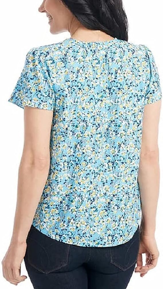 Hilary Radley Women's Printed Blouse Top