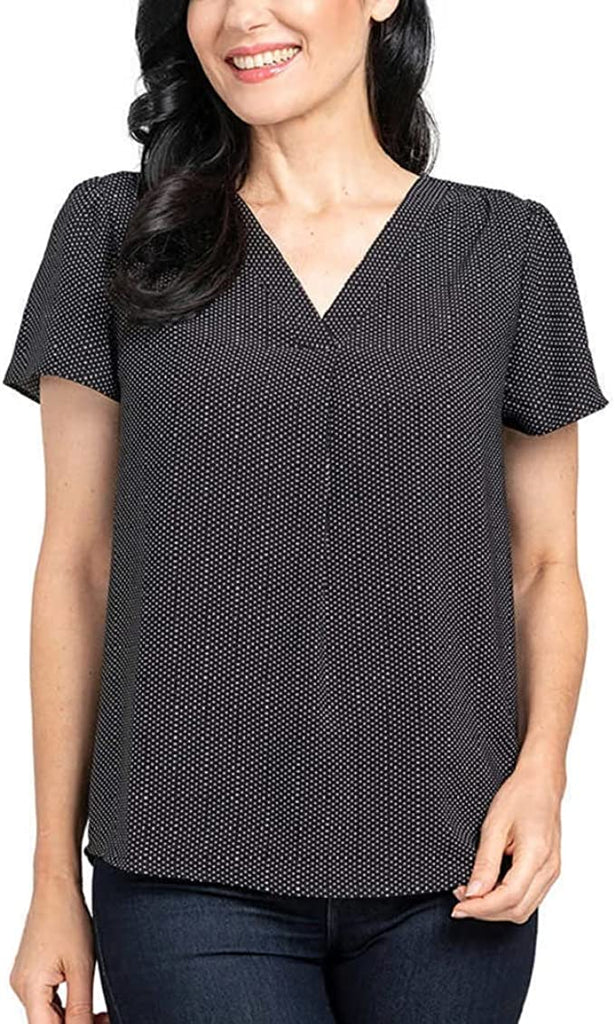 Hilary Radley Women's Printed Blouse Top