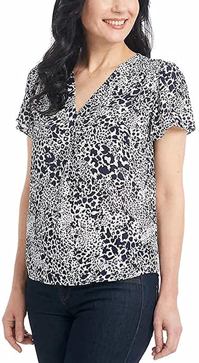 Hilary Radley Women's Printed Blouse Top