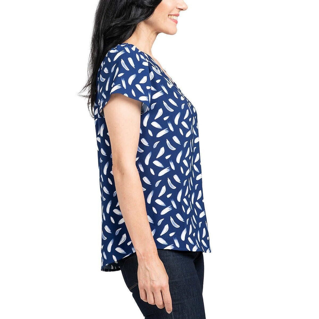 Hilary Radley Women's Printed Blouse Top