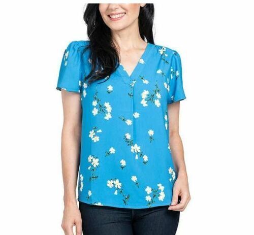 Hilary Radley Women's Printed Blouse Top