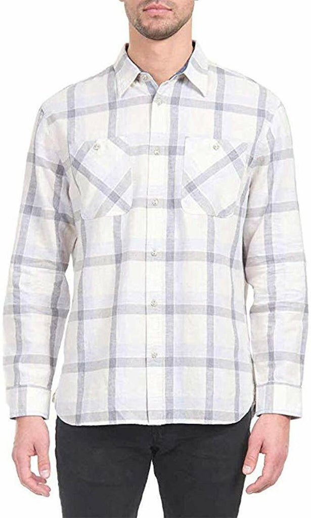 Jachs Men's Premium Cotton Linen Long Sleeve Shirt - Comfortable Cotton Linen Blend Shirt for Men