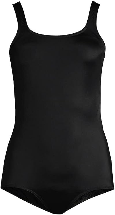 Lands' End Women's Tugless Tank Soft Cup One-Piece Swimsuit