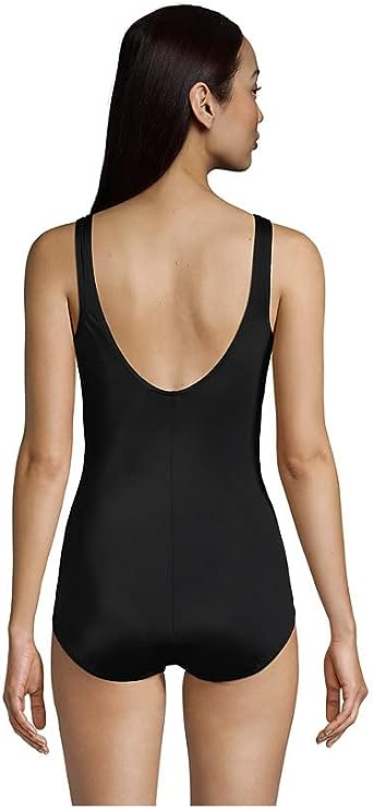 Lands' End Women's Tugless Tank Soft Cup One-Piece Swimsuit