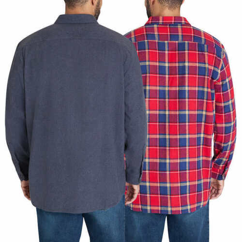 Lee Men's Flannel Long Sleeve Shirts 2-Pack