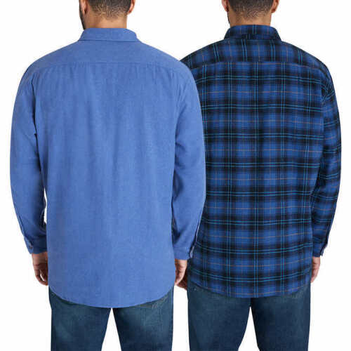 Lee Men's Flannel Long Sleeve Shirts 2-Pack