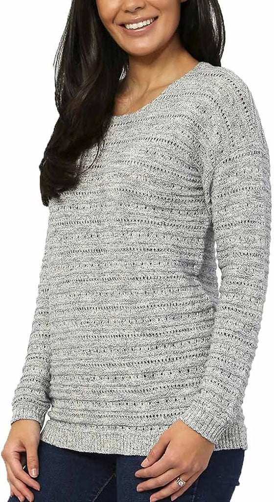 Leo & Nicole Women's Pointelle Sweater Top
