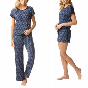Lucky Brand Top, Shorts and Pants Pajama Set 3-Pieces