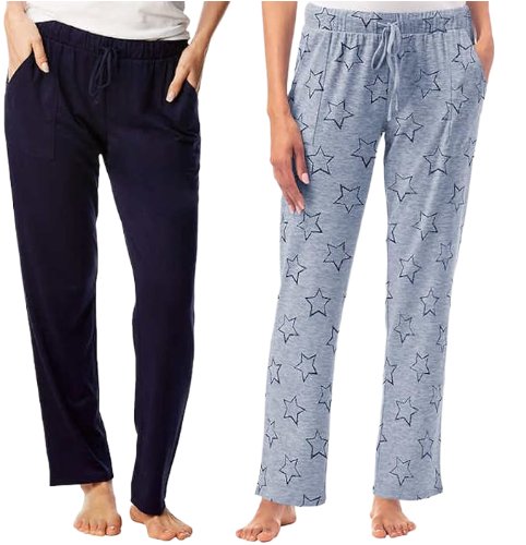Lucky Brand Women's 2 Pack Straight Leg Lounge Pants with Pockets