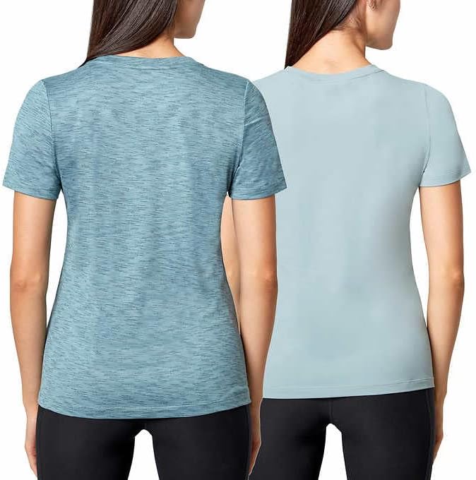 Mondetta Women's Crewneck Short Sleeve Tee 2 Pack