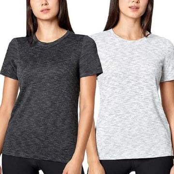 Mondetta Women's Crewneck Short Sleeve Tee 2 Pack