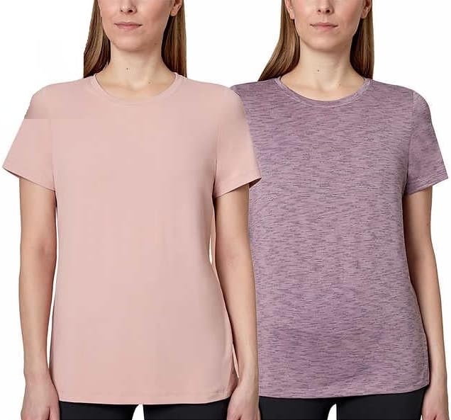 Mondetta Women's Crewneck Short Sleeve Tee 2 Pack