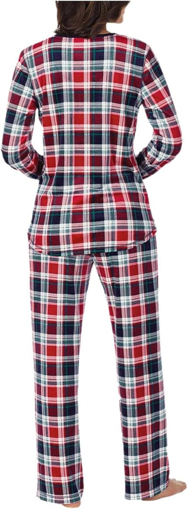 Nautica Women's 2 Piece Fleece Pajama Sleepwear Set